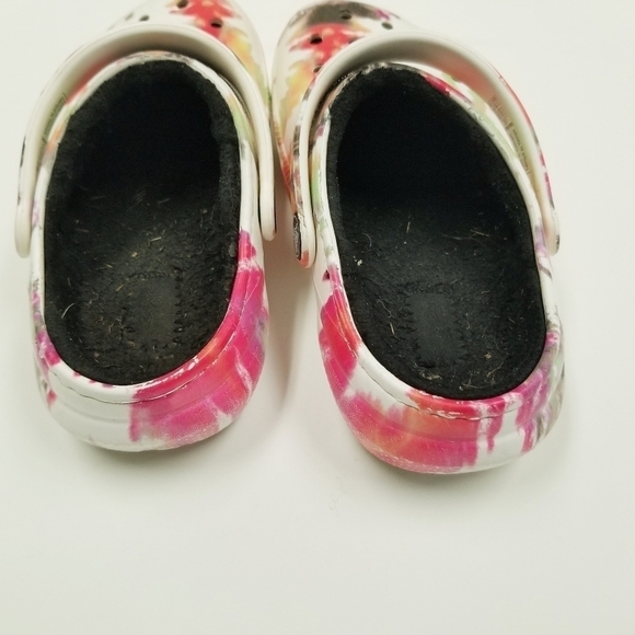 Crocs lined tie dye slip on clogs child's 12 - Picture 5 of 8